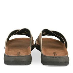 Mules MARRON Homme Motif Uni A Enfiler