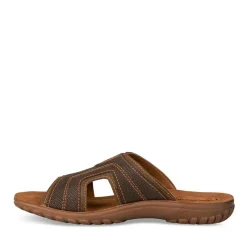 Mules MARRON Homme Motif Uni