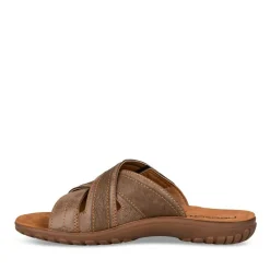 Mules MARRON Homme Motif Uni Scratch
