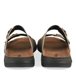 Mules MARRON Homme Motif Uni A Enfiler