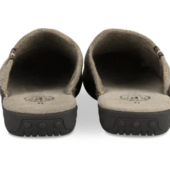 Mules MARRON Homme Motif Uni A Enfiler