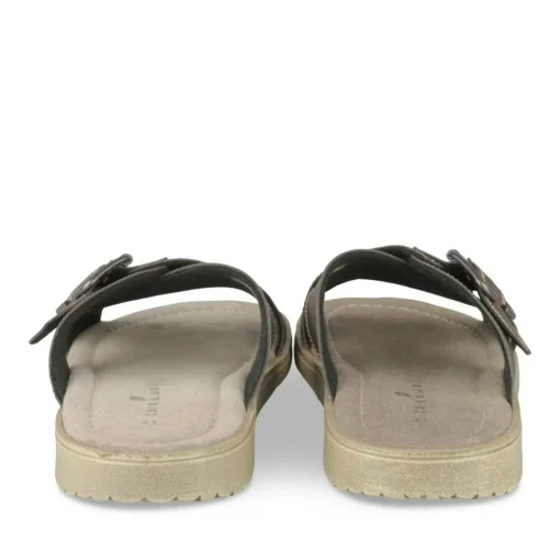 Mules MARRON Homme Motif Uni A Enfiler