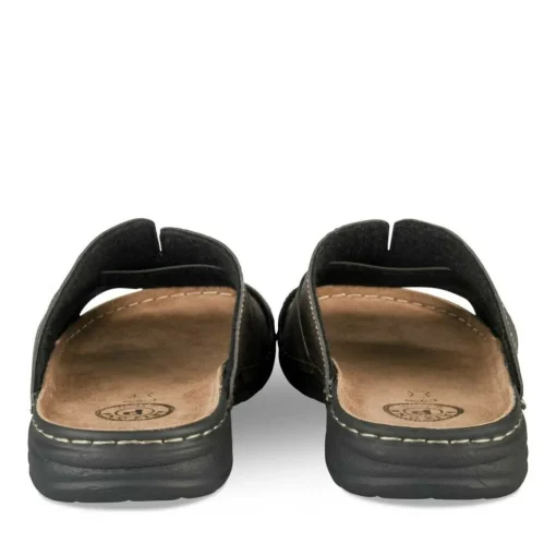 Mules MARRON Homme Motif Uni A Enfiler
