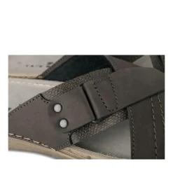 Mules MARRON Homme Motif Uni A Enfiler