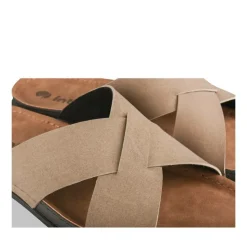 Mules MARRON Homme Motif Uni A Enfiler