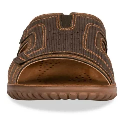 Mules MARRON Homme Motif Uni