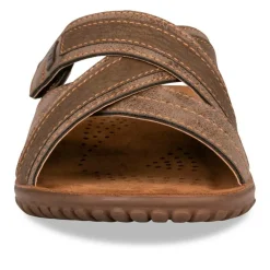 Mules MARRON Homme Motif Uni Scratch