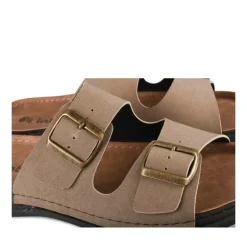 Mules MARRON Homme Motif Uni A Enfiler