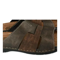 Mules MARRON Homme Motif Uni A Enfiler