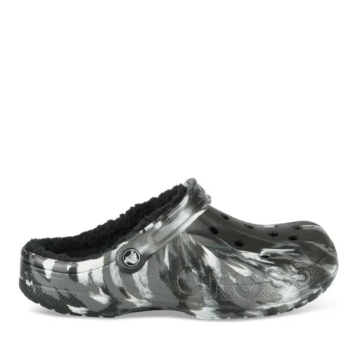 Mules NOIR CROCS Baya Lined Marbled Clog