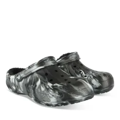 Mules NOIR CROCS Baya Lined Marbled Clog