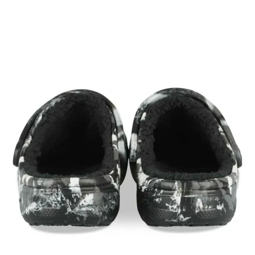 Mules NOIR CROCS Baya Lined Marbled Clog