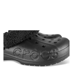 Mules NOIR CROCS Baya Lined Fuzz Strap