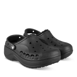 Mules NOIR CROCS Baya Platform Lined Clog