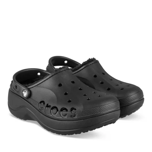 Mules NOIR CROCS Baya Platform Lined Clog