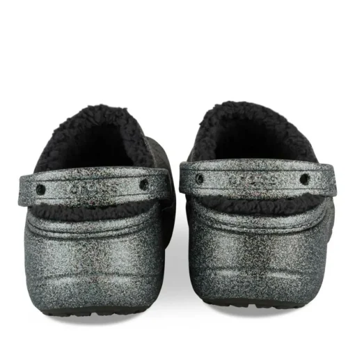 Mules NOIR CROCS Baya Platform Lined Glit.