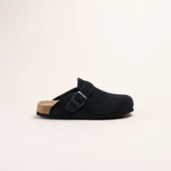 Mules NOIR Femme CUIR Motif Uni A Enfiler