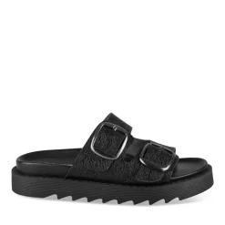Mules NOIR Femme CUIR Motif Uni A Enfiler