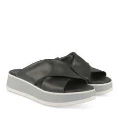 Mules NOIR Femme CUIR Motif Paillettes A Enfiler