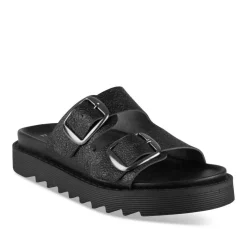 Mules NOIR Femme CUIR Motif Uni A Enfiler