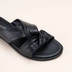 Mules NOIR Femme CUIR Motif Uni A Enfiler