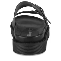 Mules NOIR Femme CUIR Motif Uni A Enfiler