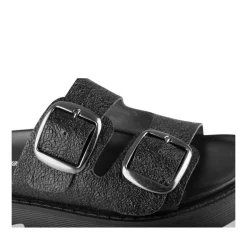 Mules NOIR Femme CUIR Motif Uni A Enfiler