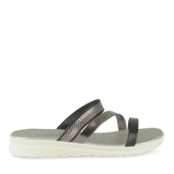 Mules NOIR Femme Motif Animal A Enfiler