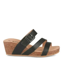 Mules NOIR Femme Motif Animal A Enfiler