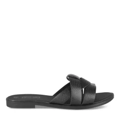 Mules NOIR Femme Motif Animal A Enfiler