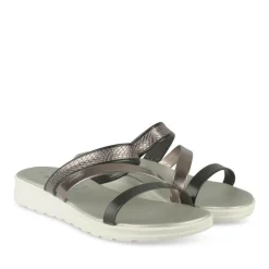 Mules NOIR Femme Motif Animal A Enfiler