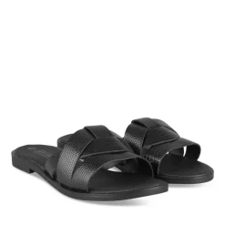 Mules NOIR Femme Motif Animal A Enfiler