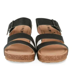 Mules NOIR Femme Motif Animal A Enfiler