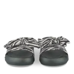Mules NOIR Femme Motif Animal A Enfiler