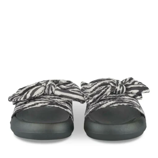 Mules NOIR Femme Motif Animal A Enfiler