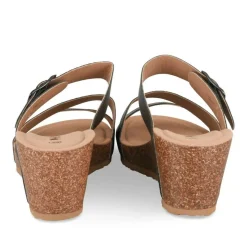 Mules NOIR Femme Motif Animal A Enfiler