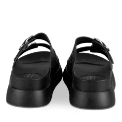 Mules NOIR Femme Motif Animal A Enfiler
