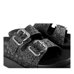 Mules NOIR Femme Motif Animal A Enfiler