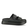 Mules NOIR Femme Motif Chaîne A Enfiler