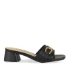 Mules NOIR Femme Motif Chaîne A Enfiler