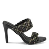 Mules NOIR Femme Motif Chaîne A Enfiler