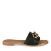 Mules NOIR Femme Motif Chaîne A Enfiler