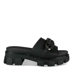 Mules NOIR Femme Motif Chaîne A Enfiler