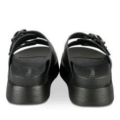 Mules NOIR Femme Motif Chaîne A Enfiler