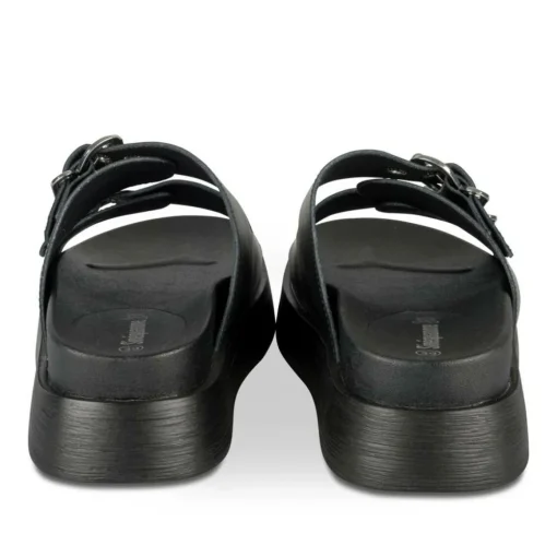 Mules NOIR Femme Motif Chaîne A Enfiler
