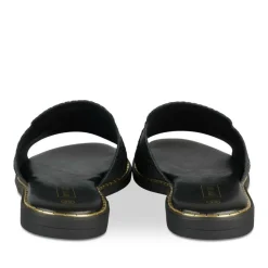 Mules NOIR Femme Motif Chaîne A Enfiler