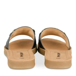 Mules NOIR Femme Motif Chaîne A Enfiler