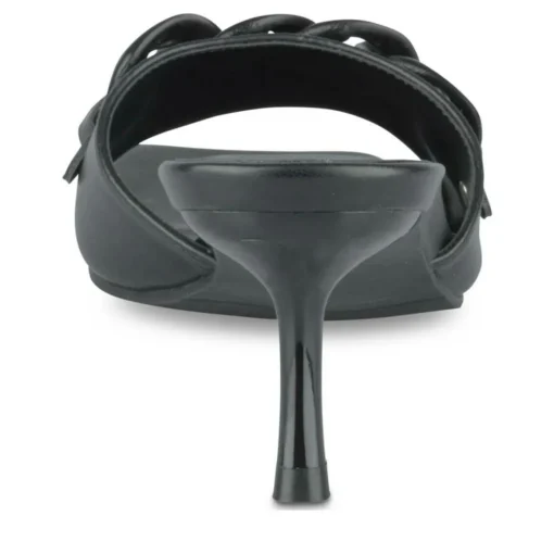 Mules NOIR Femme Motif Chaîne A Enfiler