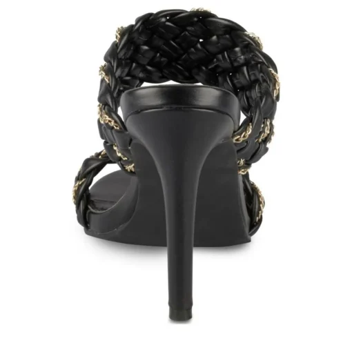 Mules NOIR Femme Motif Chaîne A Enfiler