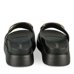 Mules NOIR Femme Motif Chaîne A Enfiler